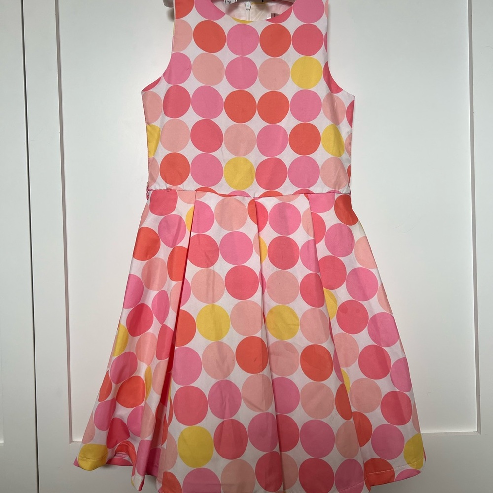 Joe-Ella Pink Pleated Tiered A-Line Dress